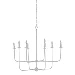Lilliana Modern 8-Bulb White Chandelier - Image 3