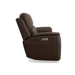 Burnt Umber Power Leather Reclining Sofa - Image 4
