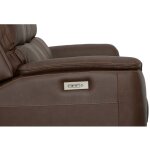 Burnt Umber Power Leather Reclining Sofa - Image 6