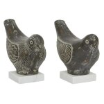 Coastal Brown Ceramic Set of Birds - Image 3