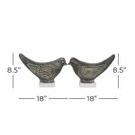Coastal Brown Ceramic Set of Birds - Image 5