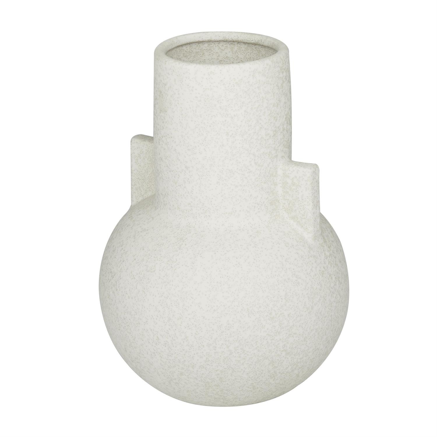 29745 White Ceramic Minimalist Small Cosmo Vase - Image 1