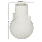 White Ceramic Minimalist Small Cosmo Vase - Image 5