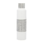 White Ceramic Cosmo Decorative 22" Vase with Striped Accents