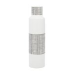 White Ceramic Cosmo Decorative 22" Vase with Striped Accents - Image 4