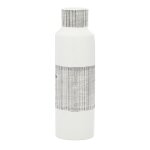 White Ceramic Cosmo Decorative 18" Vase with Striped Accents
