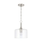 Brushed Nickel Simple Pendant Light