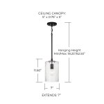 Emerson Seeded Glass Pendant Light - Image 4