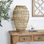 Handmade Plastic Rattan Woven Decorative Vase - Image 2