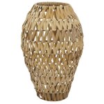 Handmade Plastic Rattan Woven Decorative Vase - Image 3