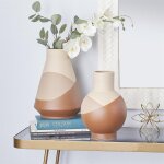 Orange Ceramic Terracotta Round Vase - Image 4
