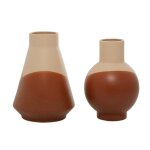 Orange Ceramic Terracotta Round Vase - Image 5