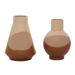 Orange Ceramic Terracotta Round Vase - Image 6