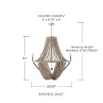 Cascading Wood Bead Small Chandelier - Image 4