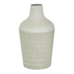 White Metal Textured Vase - Image 3