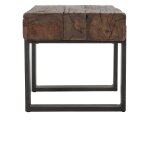 Rustic Reclaimed Wood Rectangular End Table - Image 2