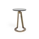Leilani Accent Marble Top Table - Black