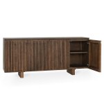 Modern Rustic 4-Door Accent Cabinet - Image 4
