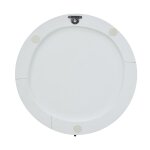 White Carved Radial Wood Plate Wall Decor - Image 3