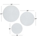 White Carved Radial Wood Plate Wall Decor - Image 4