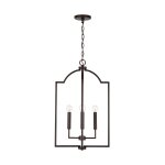 Bronze 4-Light Lantern-Style Foyer Light - Image 2
