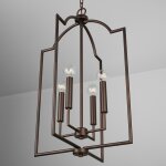 Bronze 4-Light Lantern-Style Foyer Light - Image 4