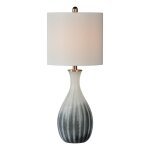 Blue and White Ombre  Textured Table Lamp