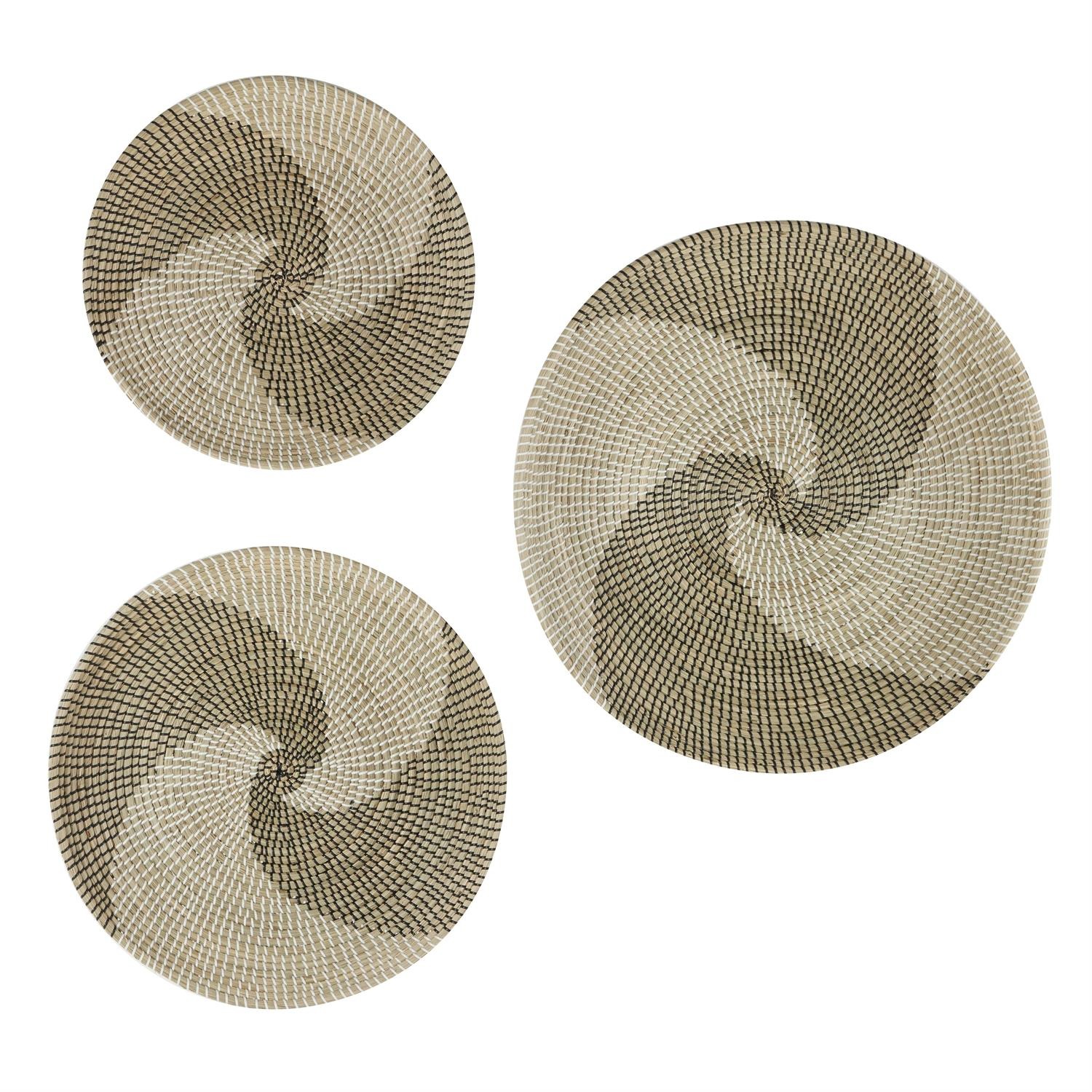 84432 Coastal Handmade Seagrass Spiral Wall Decor - Image 1