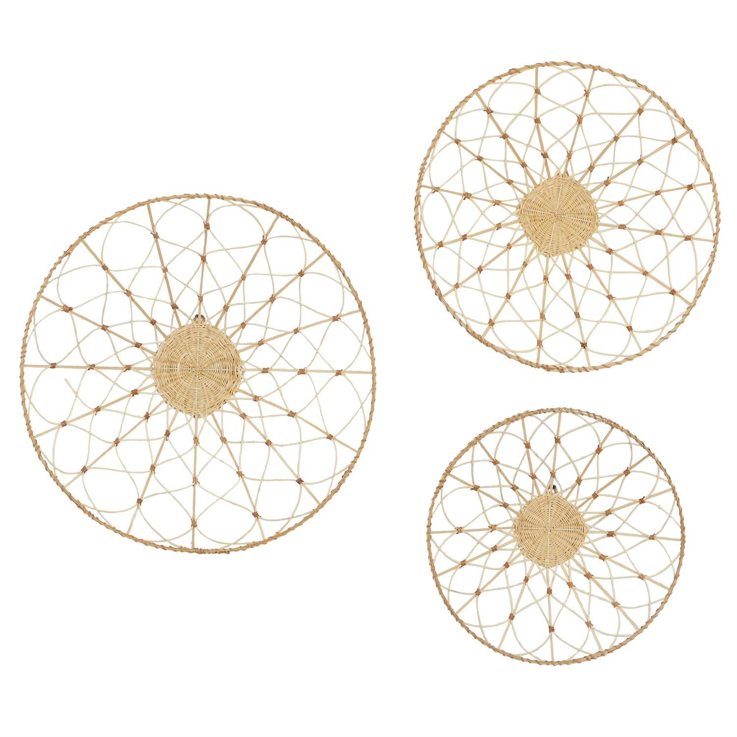 84467 Dried Plant Handmade Basket Wall Decor - Image 1