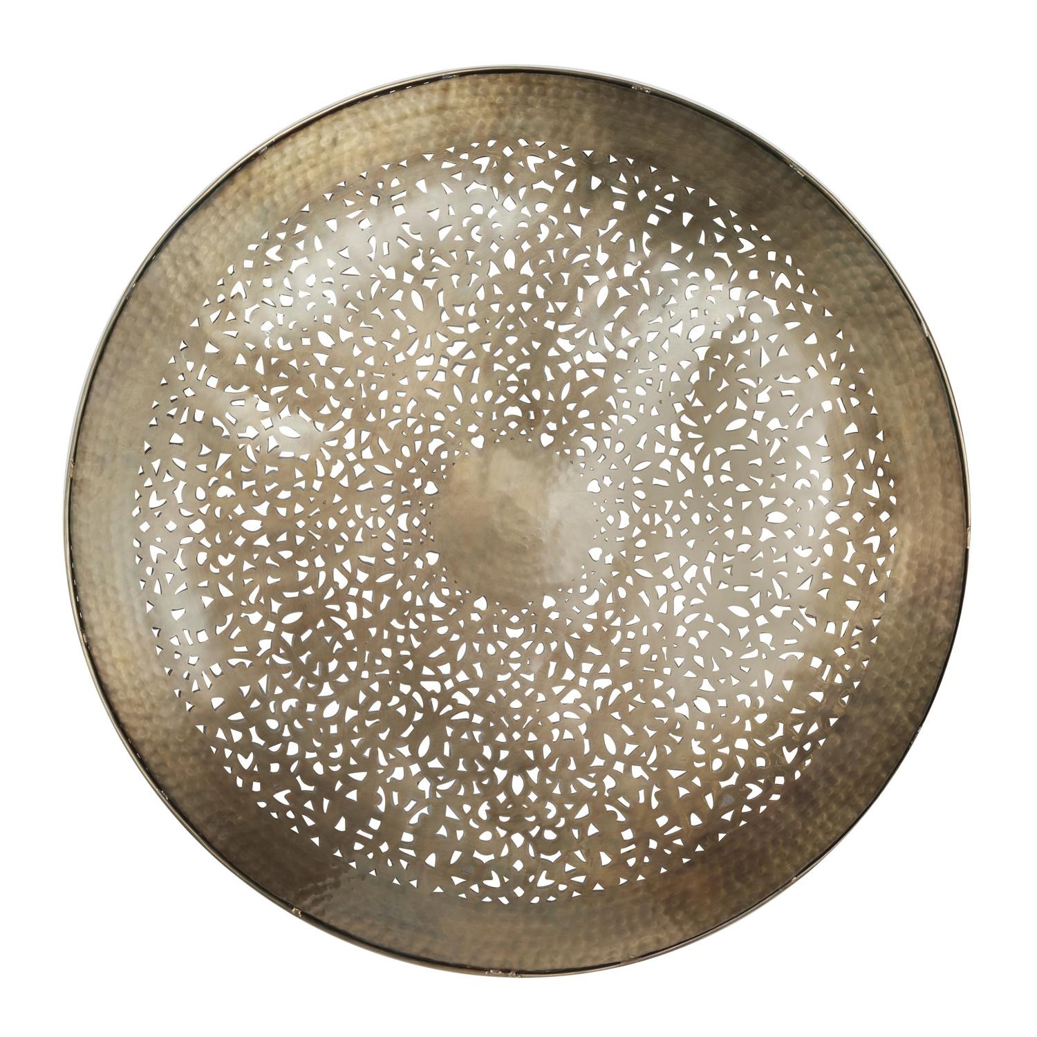 88783 Moroccan Cutout Disc Wall Decor with Hammered Texture - Image 1