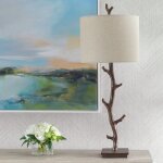 Rustic Metal Tree Table Lamp - Image 3