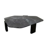 Breton 64" Hexagonal Lava Marble Coffee Table - Image 2