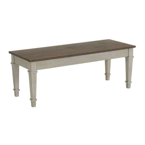 FarmingtonStorageDiningBenchInMe Farmhouse Two-Tone Storage Dining Bench - Image 1