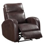 Devin Contemporary Powered Recliner - Brown - Image 2