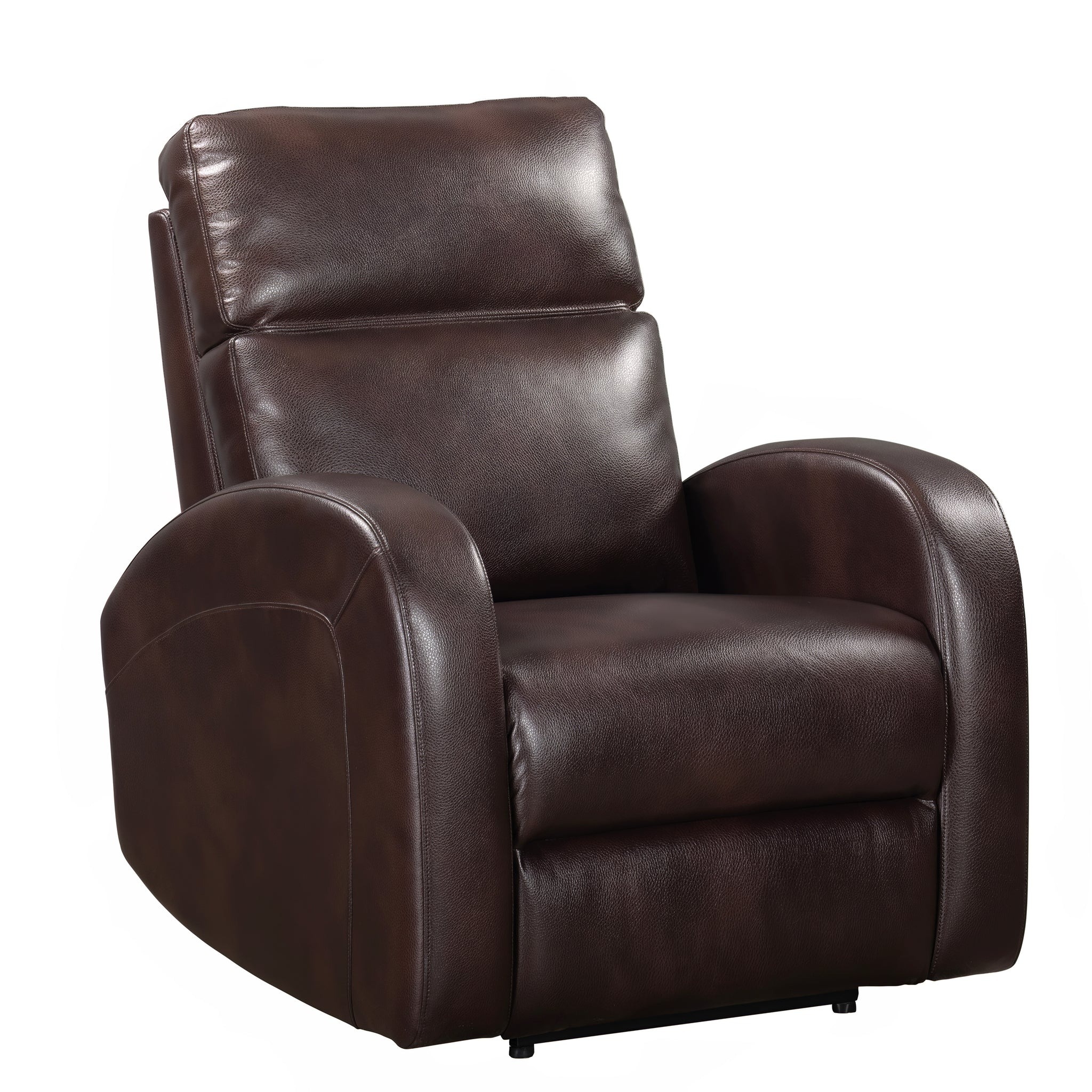 Devin Contemporary Powered Recliner - Brown