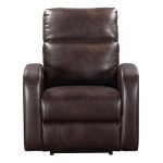 Devin Contemporary Powered Recliner - Brown - Image 3