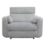 Rhett Extra Wide Power Recliner - Light Gray - Image 3