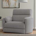 Rhett Extra Wide Power Recliner - Light Gray - Image 2