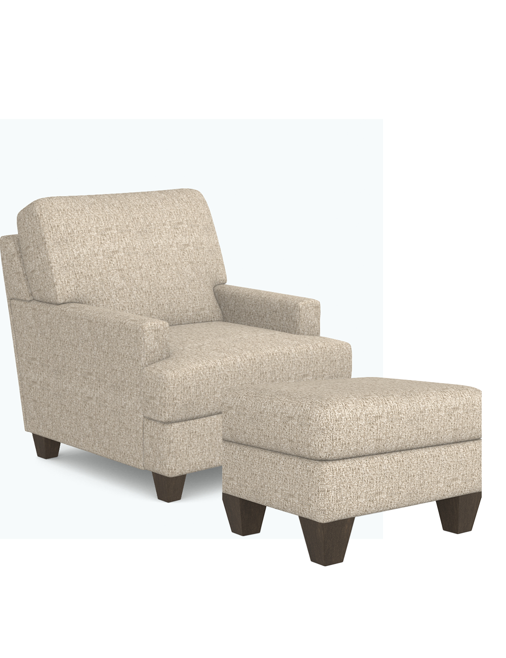 Transitional Accent Chair and Ottoman
