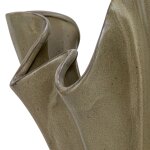 Reactive Glaze Stoneware Ruffled Texture Vase - Image 4