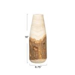 Paulownia Wood Vase with Live Edge - Image 5