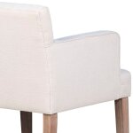Coastal White Upholstered Dining Arm Chair - Image 5