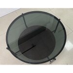 Modern Transitional Round Coffee Table with Open Shelf - Image 4