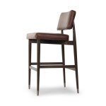 Havana Brown Leather Bar Stool - Image 10