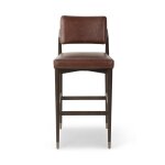 Havana Brown Leather Bar Stool - Image 2
