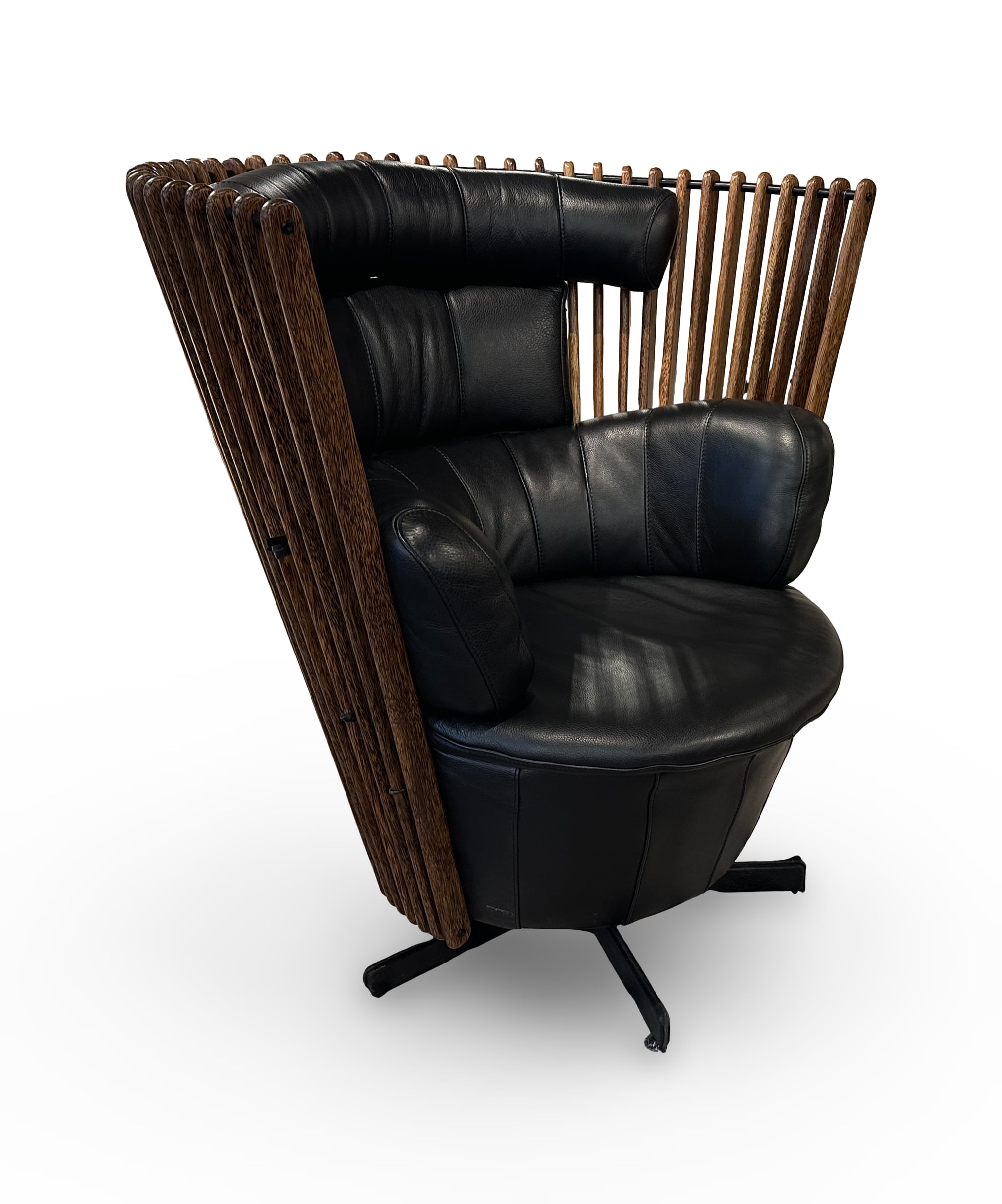 Tavarua Leather Swivel Armchair