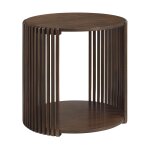 Fenwick Modern Round End Table with Open Shelf