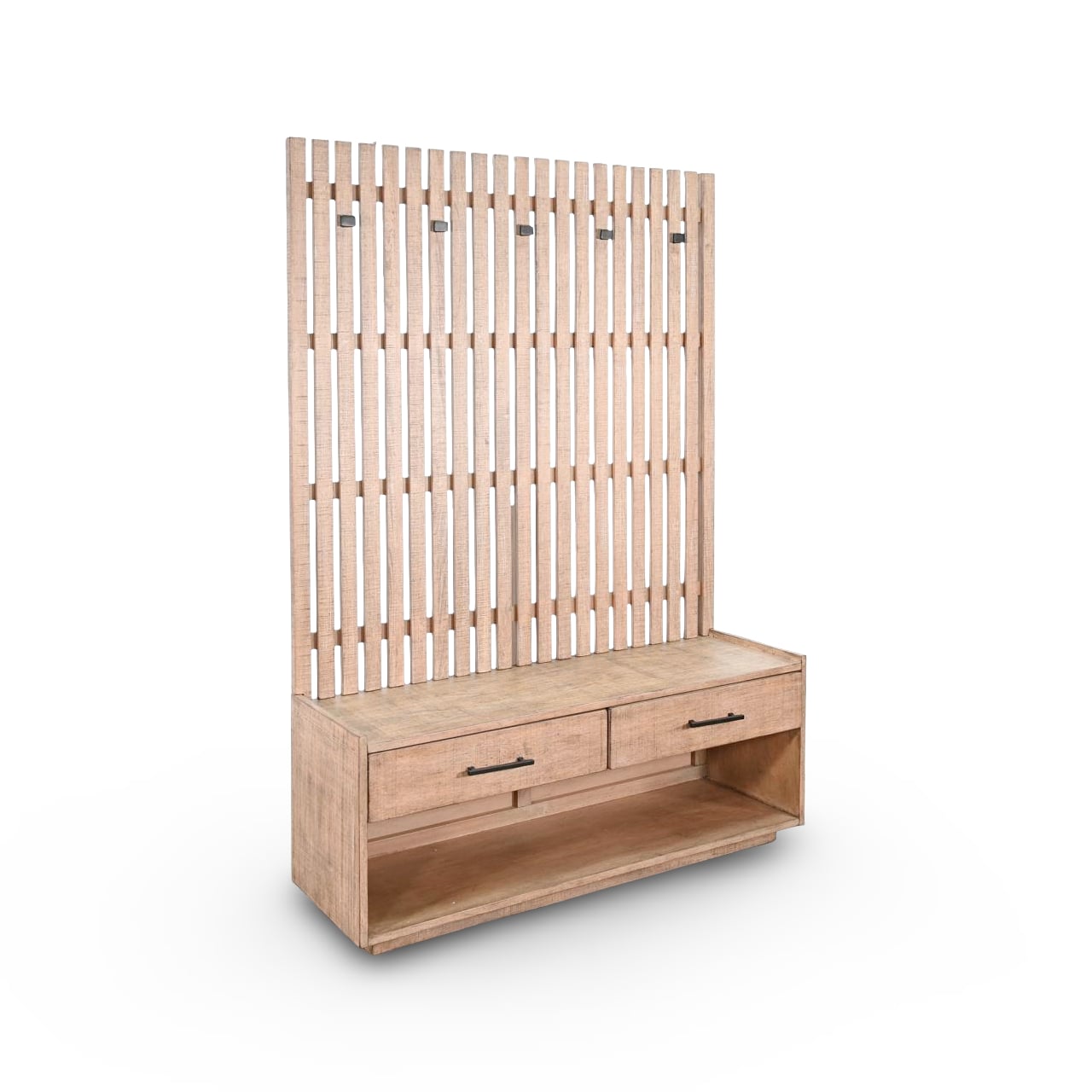 Eliza Hall Tree-SUN2149DR2PC-SUN2149DR2PC - Angle Eliza Entryway Storage Hall Tree - Image 1