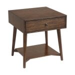 Mid-Century Modern End Table with Open Shelf