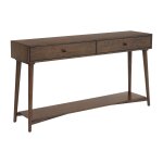 Mid-Century Modern 2-Drawer Sofa Table